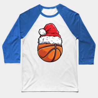 Basket Ball Santa Baseball T-Shirt